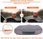 kingphenix Premium Car Seat Cushion, Memory Foam Driver Seat Cushion to Improve Driving View- Coccyx & Lower Back Pain Relief - Seat Cushion for Car, Truck, Office Chair (Leather Gray) - Image 2