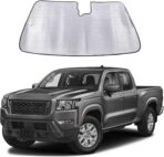 Car Windshield Sun Shade Compatible with Nissan Frontier 2022-2025 Windshield Sunscreen Heat Shield Front Windshield Sun Shade Folding Sunshade UV Protection