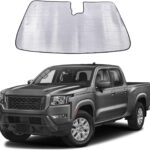 Car Windshield Sun Shade Compatible with Nissan Frontier 2022-2025 Windshield Sunscreen Heat Shield Front Windshield Sun Shade Folding Sunshade UV Protection