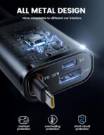 Lamicall Car Charger USB C Compatible with iPhone 17 16 15 Fast Charging [Ultra-Compact, 60% Less Space] 57w Type C Retractable Car Charger Fit Samsung Galaxy S25 S24 Ultra Pixel Android - Image 5