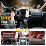Car Phone Mount with Cup Holder Expander - Upgraded Anti-Shake 2-in-1 Cup Phone Holder for SUVS Trucks with Adjustable Aluminium Alloy Long Neck, fit for iPhone Samsung Galaxy (Black) - Image 7