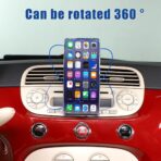 HAPPYHORSE Car Phone Holder Compatible with Fiat 500 2010 2011 2012 2013 2014 2015 car Center Console Aluminum Alloy Special Mobile Phone Bracket Accessories (Style E) - Image 2