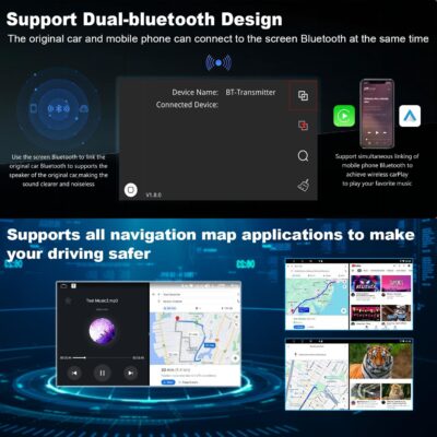 Wireless Carplay Retrofit Kit Decoder Module for Mercedes Benz NTG5.0 B C GLC CLA GLA Class W205 2015-2018 Year, Support Wireless Android Auto, Reverse Camera, Original Car OEM Control - Image 6