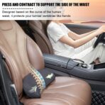 Car Lumbar Support Pillow, Memory Foam Comfortable Vehicle Seat Cushion for Driving, Sciatica Tailbone Pain Relief Driver Seat Pad, Universal Automotive Accessories (Dark Grey) - Image 4