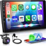 2G+64G Android 13 Double Din Car Stereo Wireless Carplay Android Auto, GPS Navigation, 5G-WiFi, Bluetooth 5.0, Car Audio Receivers Backup Camera, FM/RDS, 9 inch Touchscreen SWC