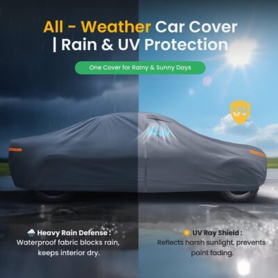 2026 Upgrade Car Cover Waterproof All Weather, Heavy Duty Full Exterior Cover Universal Fit Coupe Ford Mustang/Shelby, Chevrolet Camaro/Corvette, Kia Optima, Audi A4/A5, BMW 5 Series 525i etc. - Image 4