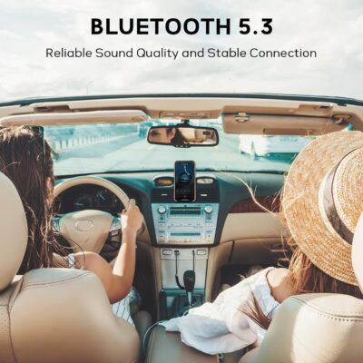 Meliya Aux to Bluetooth 5.3 Adapter for Car, USB 2.0 to 3.5mm Bluetooth Receiver Jack Kit with Built-in Microphone Aux Input for Hands-Free Calls, Car Speaker, Home Audio, Music Streaming - Image 6