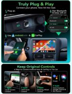Wireless Carplay & Android Auto Adapter, Metal Design Mini & Stable 2-in-1 Dongle, Convert Vehicle's Wired CarPlay/Android Auto to Wireless, for iOS 10+/Android 11+ & Cars from 2016 - Image 6