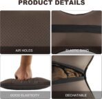 2 Pack Car Neck Pillow PU Leather Automotive Headrest Pillow for Car Support Neck Pain Relief Universal Car Pillow (Brown) - Image 6