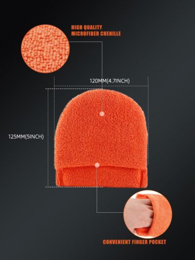 Microfiber applicator pad, Microfiber Sponge, SPTA 10Pcs Ultra-Soft Microfiber Wax Applicator Pads, Cleaning Pads with Finger Pocket Wax Applicator for Applying Wax, Sealants - Image 2