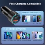 USB C Car Charger 5 Pack, Bangfun 36W Dual Port PD&QC 3.0 Fast Charging 12V USB Car Charger Cigarette Lighter Adapter Plug for iPhone 15 14 13 12 11 Pro Max SE,iPad,Samsung,Pixel(Black) - Image 7