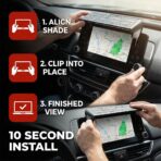 Craedli Car Navigation GPS Sunshade Hood, Adjustable Car Display Screen Sun Shade Visor for Safety Driving, Universal Auto Interior Dashboard Anti-Glare Cover Shield for Cars, Trucks, SUVs(6.3-10.2IN) - Image 6