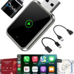 Drivio Wireless CarPlay Adapter for iPhone & Android | USB CarPlay Wireless Adapter with Screen Mirroring | 2026 Bluetooth Car Play Dongle Apple Play for Car Accessories Android Auto USB C & A