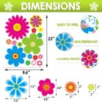 Fancy Land Daisy Stickers 180Pcs Flower Car Decals Vinyl Daisy Sticker Self Adhesive Car Labels for Truck Bumper Mirror Window Clings Decoration 12 Sheets - Image 2