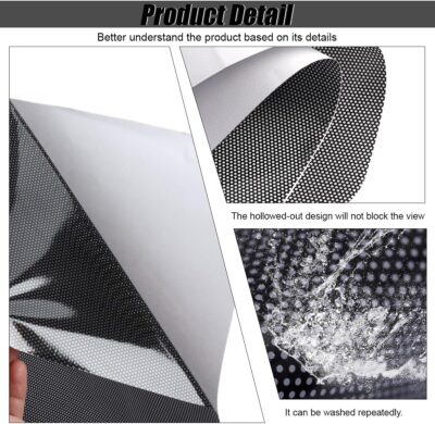 4PCS Car Side Window Sunshade, Block UV Rays Car Window Shade for Baby, Reusable & Washable Static Cling Film Stickers, Windshield Sun Shade Privacy Protector Accessories - Image 3