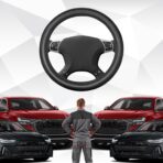 Car Steering Wheel Cover, Silicone Non-Slip Steering Wheel Protector, 13/14/15/16 inch Ultra Thin Steering Wheel Protective Covers for Women Men, Universal Vehicle Accessories (Black) - Image 6