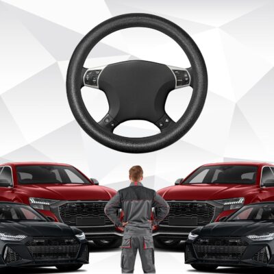 Car Steering Wheel Cover, Silicone Non-Slip Steering Wheel Protector, 13/14/15/16 inch Ultra Thin Steering Wheel Protective Covers for Women Men, Universal Vehicle Accessories (Black) - Image 6