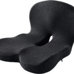 Memory Foam Contoured Seat Cushion with L-Shaped Ergonomic Design for Office Chair Car Seats  Seat Cushion for Truck Driver, Truck Car Seat Cushions for Driving Lumbar Support(Black)