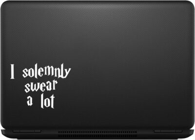 Bargain Max Decals Solemnly Swear A Lot Sticker Decal Notebook Car Laptop 5.5" (White) - Image 4