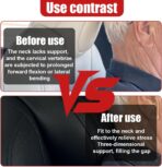 Car Neck Pillow, Memory Foam Ergonomic Auto Headrest Cushion Pillow, Relieve Driving Fatigue Car Neck Support Pillows, Comfortable Leather Vehicle Seat Pillows with Adjustable Strap (Black) - Image 5