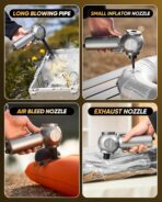 Saker Car Vacuum Portable 6-in-1 Handheld Cordless Vacuums, 20000PA Suction, 7800mAh Blower, Window Breaker, Seatbelt Cutter for Car, Home & Office Cleaning SW102 Silver - Image 6