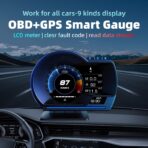 ARTILAURA OBD2+GPS Dual Mode Smart Gauge, OBD2 GPS Head-Up Display (HUD) - Driving Data Monitor (Speed, RPM, Fuel, Temp) | Fault Code Scanner, Alerts, 10 Interface | 2 Installation Ways for Cars - Image 2