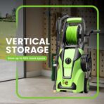 Electric Pressure Washer Adjustable 5000PSI 4.0 GPM High Power Washers with 33ft Hose Reel, 4 Nozzle and Foam Cannon, Power Washers Machine for Home, Cars, Patio (Green) - Image 8