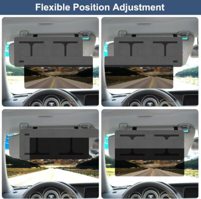 NAZZO Polarized Sun Visor Extender for Car, Car Visor Extender Attachment Sun Blocker, Anti-Glare Removable PC Lens to Expand Sunshade for Safe Driving, Grey - Image 2