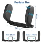 JZCreater Car Headrest Pillow, 180°Adjustable Head Neck Support Pillow, U- Shaped, Travel Sleeping Car Headrests, Only for Car Seat Headrest with 2 Metal Poles， Not for Fixed or Integrated headrests - Image 6