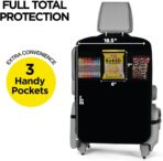 lebogner Back Seat Cover For Kids + 3 Pocket Storage Organizer, 2 Pack X-Large Waterproof Kick Mats Backseat Protector, Car Seat Back Protectors For Vehicles To Protect From Dirt, Mud & Scratches - Image 3