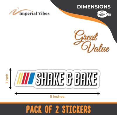 IMPERIAL VIBES – Shake and Bake Sticker – Vinyl Sticker for Car, Truck, and Van– Indoor and Outdoor Use for Laptop – Waterproof Decal for Mobile and Water Bottle – Removable Window Decal - Imp – 24 - Image 2
