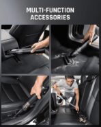 Slim V8 Mate Cordless Car Vacuum High Power 19000PA 2 Suction Modes Lightweight Portable at 1.2 lbs, USB Charge, Mini Handheld Vacuum Cleaner with Multi Accessories for Car Home Pet (Black) - Image 2