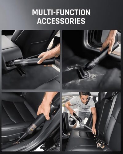 Slim V8 Mate Cordless Car Vacuum High Power 19000PA 2 Suction Modes Lightweight Portable at 1.2 lbs, USB Charge, Mini Handheld Vacuum Cleaner with Multi Accessories for Car Home Pet (Black) - Image 2