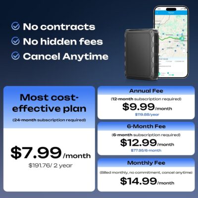 CXK GPS Tracker for Vehicles, 6-Month Battery Life 4G Global Tracker Device for Vehicles with Real Time Alert Strong Magnet, IP65 Waterproof Car Traker 180-Day Location History Subscription Needed - Image 7