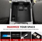 Autorder Center Console Organizer for 2019-2026 Toyota Corolla/ 2022-2026 Corolla Cross Accessories Car Armrest Storage Box Middle Console Tray Container with Non-Slip Silicone Mats - Image 3