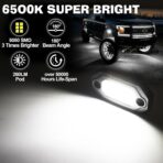 White Rock Lights，Aluminum Housing, Waterproof IP68,6500K Pure White Super Bright Underglow, Rock Lights for Trucks, UTV, ATV, SUV, Boats,Each Rock Light Comes with a 15-Foot Extension Cord (8 Pods) - Image 3