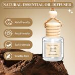 Car Air Freshener 6 Pack, Vanilla Cream,Mahogany & Lavender 3 Natural Scent, Long Lasting Essential Oil Fragrance Diffuser, Hanging Air Freshener Cute Car Accessories Interior for women - Image 6