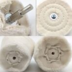 6 pcs Buffing Wheel for Drill,Buffing Pad Polishing Wheel Kits,Wheel Shaped Polishing Tool for Metal Aluminum,Stainless Steel,Chrome,Jewelry,Wood,Plastic,Ceramic,Glass,etc - Image 6