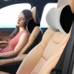 Make Comforting Car Headrest Pillow, Car Pillow for Driving with Adjustable Strap, 100% Memory Foam Neck Cushion, Breathable Removable Cover & Ergonomic Design - Car Neck Pillow(Moonlight-Silver, 1PC) - Image 8