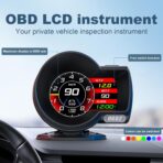 obd2 Gauges Display Car HUD Head Up Display F8 Plus,OBD+GPS Gauge, Digital Speedometer for Car with Water Temperature, Voltage, Fuel Consumption, RPM,obd2 Gauge Speedometer Suitable for All Car - Image 2