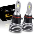 Alla Lighting 5200 Lumens 12278 PSX26W CANBus LED Bulbs, 6500K Xenon White Fog Lights H28W 12278 C1 12V Replacement Xtreme Super Bright Upgrade
