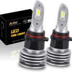 Alla Lighting 5200 Lumens 12278 PSX26W CANBus LED Bulbs, 6500K Xenon White Fog Lights H28W 12278 C1 12V Replacement Xtreme Super Bright Upgrade
