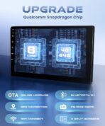 8-Core 4G+64G Qual-comm Snapdragon chip Car Radio for Ford Escape 2007-2012, Rimoody Car Stereo Carplay Android Auto 3D car Model Display GPS WiFi 9 Inch IPS Touchscreen Mirror Link Camera - Image 3