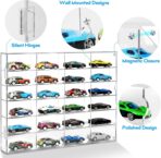 Acrylic Display Case for Hot Wheels & Car Tuned Diecast – Wall Mount & Desktop Display Case for 1/64 Scale Cars, Matchbox Garage, No Assembly Required, Magnetic Door Dustproof Showcase - Image 2