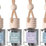 CE Craft Hanging Car Air Freshener – Fragrance Oil Diffuser with Essential Oils – Long-Lasting Aromatherapy Scents for Automobiles – 4 Pack, Clean