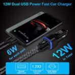 Car Charger iPhone, 5Pack 2.4A 12V USB Adapter Car Cigarette Lighter USB Charger Car Plug for iPhone 17 16e 16 15 14 13 12 11 SE XR XS X 8 7 6,Samsung Galaxy S25 S24 S23 S22 S21 S10 S9,Android,Kindle - Image 3