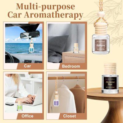 6 Pack Car Air Freshener - Mothers Day Gift for Her, Hanging Air Freshener Essential Oil Diffuser, Romantic Car Scents Cute Auto Decor Birthday Gifts for Women/Men - Image 5