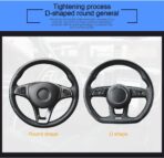 LoyaForba Car Steering Wheel Cover, Non-Slip Microfiber Leather Steering Wheel Cover, Breathable Vehicle Soft Handle Protector, Universal Automotive Interior Accessories for Women Men Girls (Black) - Image 7