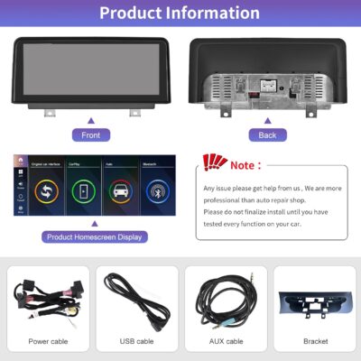 Road Top 10.25” Wireless CarPlay Android Auto Screen for BMW X3 X4 F25/F26 (2014-2016) NBT System, Linux Touchscreen Display Retrofit, OEM Integration Car Stereo Multimedia Upgrade - Image 7
