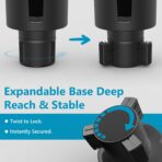 Seven Sparta Car Cup Holder Expander with Adjustable Base, Compatible with Hydro Flasks 32/40 Ounce, Compatible with Yeti Ramblers 20/26/30 Ounce, Other Bottles in 3.4"-3.8" (Black) - Image 9